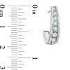 Thumbnail Image 2 of 1/2 CT. T.W. Diamond J Hoop Earrings in 10K White Gold