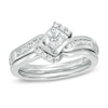 Thumbnail Image 0 of 1/2 CT. T.W. Diamond Tri-Sides Bridal Set in 10K White Gold