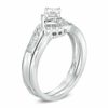 1/2 CT. T.W. Diamond Tri-Sides Bridal Set in 10K White Gold