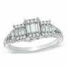 Thumbnail Image 1 of 1/2 CT. T.W. Baguette Diamond Three Stone Ring in 14K White Gold