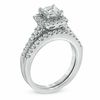 Thumbnail Image 2 of Celebration 102® 1-1/2 CT. T.W. Princess-Cut Diamond Bridal Set in 18K White Gold (I/SI2)