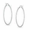 Thumbnail Image 1 of 43.0mm Sterling Silver Diamond-Cut Hoop Earrings