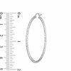Thumbnail Image 2 of 43.0mm Sterling Silver Diamond-Cut Hoop Earrings