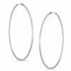 Thumbnail Image 1 of 50mm Sterling Silver Thin Hoop Earrings