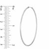 Thumbnail Image 2 of 50mm Sterling Silver Thin Hoop Earrings