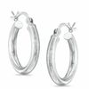 Thumbnail Image 1 of 15mm Sterling Silver Plain Tube Hoop Earrings