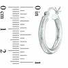 Thumbnail Image 2 of 15mm Sterling Silver Plain Tube Hoop Earrings