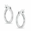 Thumbnail Image 1 of 10mm Sterling Silver Plain Tube Hoop Earrings