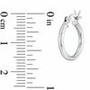 Thumbnail Image 2 of 10mm Sterling Silver Plain Tube Hoop Earrings