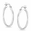 Thumbnail Image 1 of 20mm Sterling Silver Plain Tube Hoop Earrings