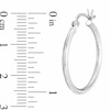 Thumbnail Image 2 of 20mm Sterling Silver Plain Tube Hoop Earrings