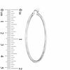 Thumbnail Image 2 of 40mm Sterling Silver Plain Tube Hoop Earrings