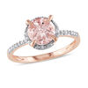 Thumbnail Image 0 of 7.0mm Morganite and Diamond Accent Engagement Ring in 10K Rose Gold