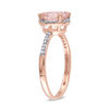 Thumbnail Image 1 of 7.0mm Morganite and Diamond Accent Engagement Ring in 10K Rose Gold