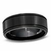 Thumbnail Image 1 of 8.0mm Black Stainless Steel Wedding Band