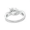 Thumbnail Image 3 of 1/2 CT. T.W. Princess-Cut Diamond Three Stone Swirl Ring in 14K White Gold