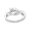 Thumbnail Image 2 of 1/2 CT. T.W. Princess-Cut Diamond Three Stone Swirl Ring in 14K White Gold