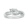 Thumbnail Image 4 of 1/2 CT. T.W. Princess-Cut Diamond Three Stone Swirl Ring in 14K White Gold
