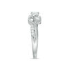 Thumbnail Image 5 of 1/2 CT. T.W. Princess-Cut Diamond Three Stone Swirl Ring in 14K White Gold
