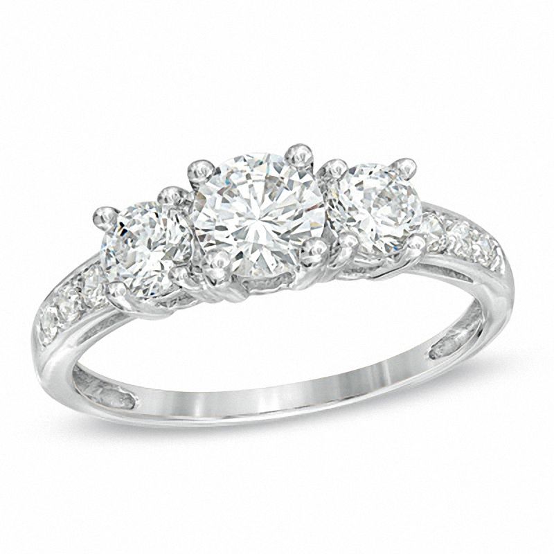 White sapphire engagement rings white gold hotsell