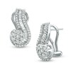 1 CT. T.W. Diamond Drop Earrings in 14K White Gold