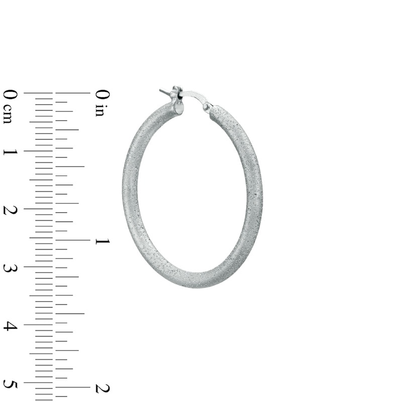 Main Image 2 of Charles Garnier 35mm Hoop Earrings in Sterling Silver