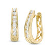 Thumbnail Image 1 of 1 CT. T.W. Diamond Horseshoe Hoop Earrings in 14K Gold