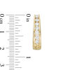 Thumbnail Image 1 of 1 CT. T.W. Diamond Horseshoe Hoop Earrings in 14K Gold