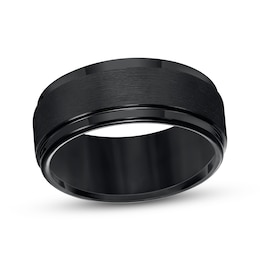 Triton 9.0mm Comfort Fit Black Tungsten Wedding Band