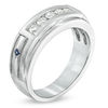Thumbnail Image 2 of Vera Wang Men's 1/2 CT. T.W. Diamond Wedding Band in 14K White Gold