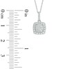 Thumbnail Image 2 of 1/3 CT. T.W. Cushion-Shaped Multi-Diamond Pendant in 10K White Gold