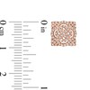 Thumbnail Image 2 of 3/8 CT. T.W. Diamond Clover Square Stud Earrings in 10K Rose Gold