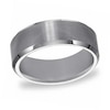 Thumbnail Image 0 of Triton's Men's 8.0mm Comfort Fit Beveled Edge Wedding Band in Tungsten