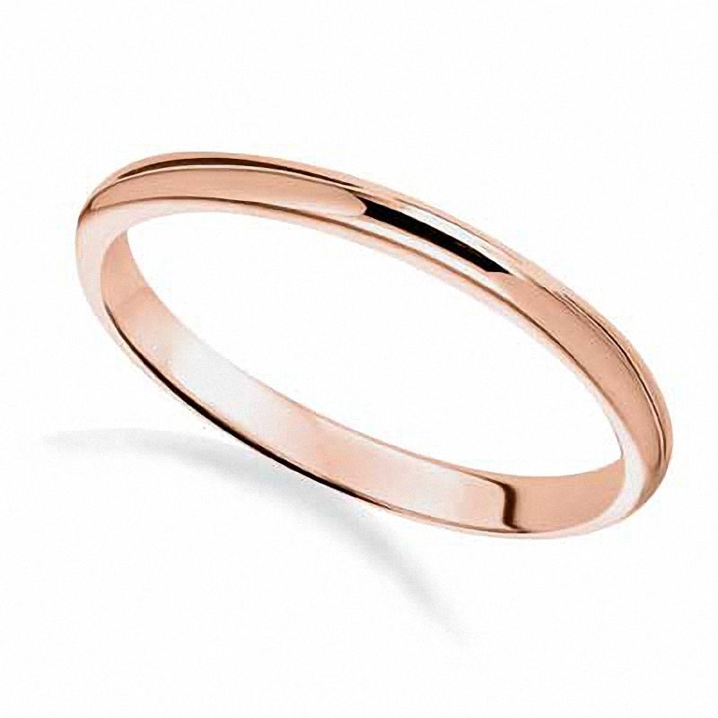 Ladies' 2.0mm Wedding Band in 14K Rose Gold