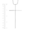 Thumbnail Image 2 of Diamond Accent Long Stick Cross Pendant in Sterling Silver - 16"
