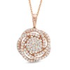 Thumbnail Image 1 of 1 CT. T.W. Diamond Composite Rose Pendant in 14K Rose Gold