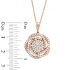 Thumbnail Image 2 of 1 CT. T.W. Diamond Composite Rose Pendant in 14K Rose Gold