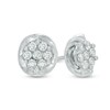 Thumbnail Image 1 of 1/3 CT. T.W. Diamond Cluster Stud Earrings in 14K White Gold