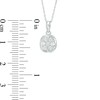 Thumbnail Image 2 of 1/4 CT. T.W. Diamond Cluster Pendant in 14K White Gold