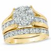 Thumbnail Image 0 of 2-1/2 CT. T.W. Diamond Flower Cluster Bridal Set in 14K Gold