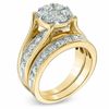 Thumbnail Image 1 of 2-1/2 CT. T.W. Diamond Flower Cluster Bridal Set in 14K Gold