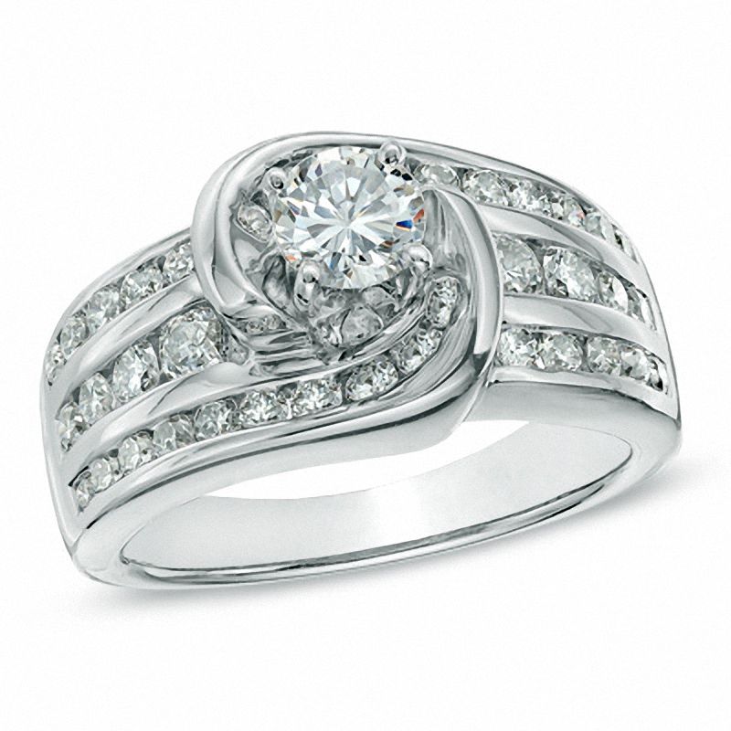 1-1/2 CT. T.W. Diamond Engagement Ring in 14K White Gold