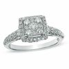 Thumbnail Image 0 of 7/8 CT. T.W. Diamond Square Frame Engagement Ring in 14K White Gold