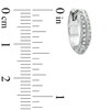 Thumbnail Image 2 of Small Crystal Hoop Earrings in White Rhodium Brass