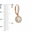 Thumbnail Image 2 of Cubic Zirconia and Crystal Drop Earrings in Rose Rhodium Brass