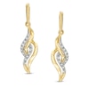 Thumbnail Image 0 of Diamond Accent Flame Drop Earrings in 10K Gold