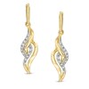 Thumbnail Image 1 of Diamond Accent Flame Drop Earrings in 10K Gold