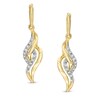 Thumbnail Image 0 of Diamond Accent Flame Drop Earrings in 10K Gold