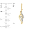 Thumbnail Image 1 of Diamond Accent Flame Drop Earrings in 10K Gold