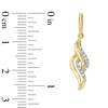 Thumbnail Image 1 of Diamond Accent Flame Drop Earrings in 10K Gold